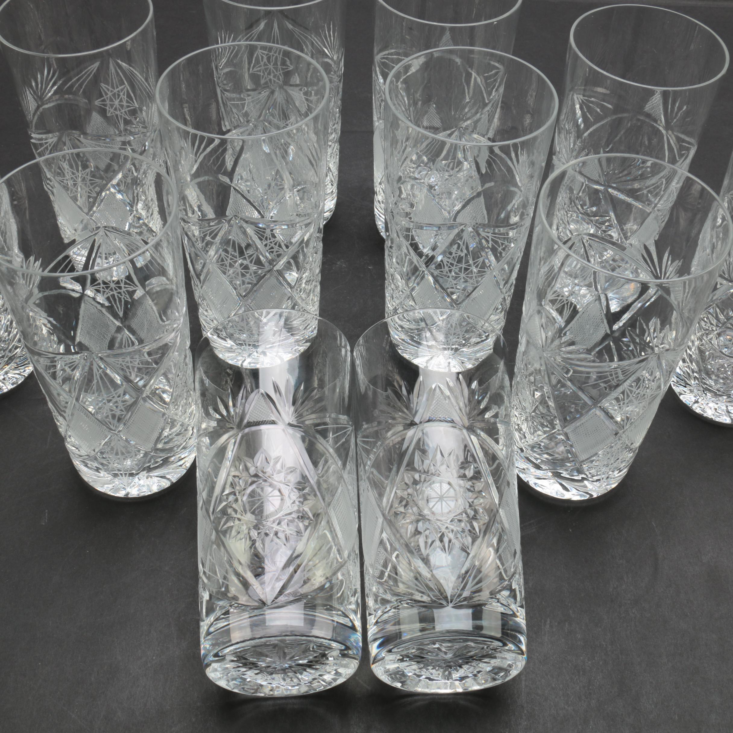 Cut Crystal Highball Glasses