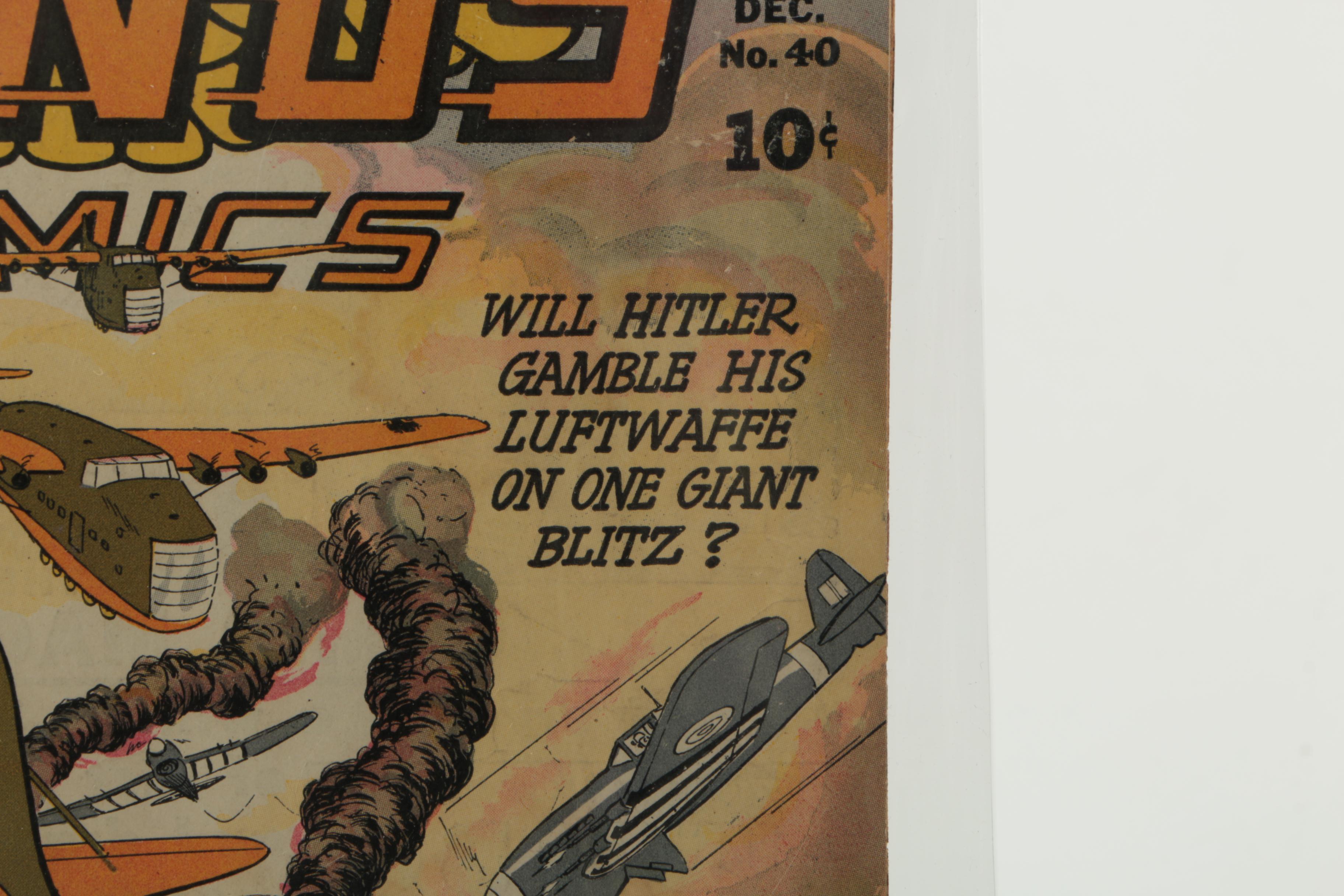 1943 World War II Comic Book "Wings Comics" #40 by Fiction House