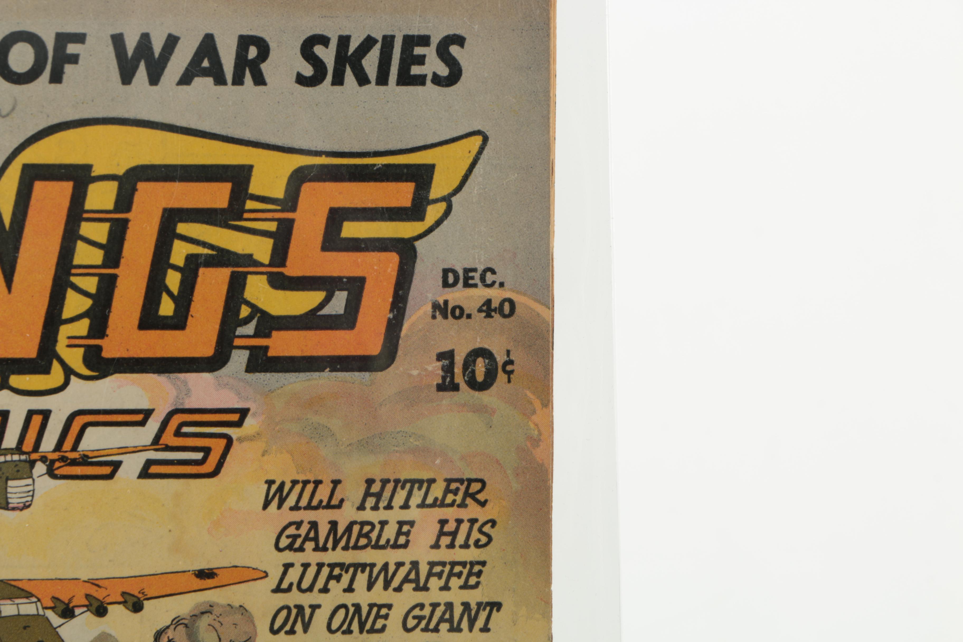 1943 World War II Comic Book "Wings Comics" #40 by Fiction House