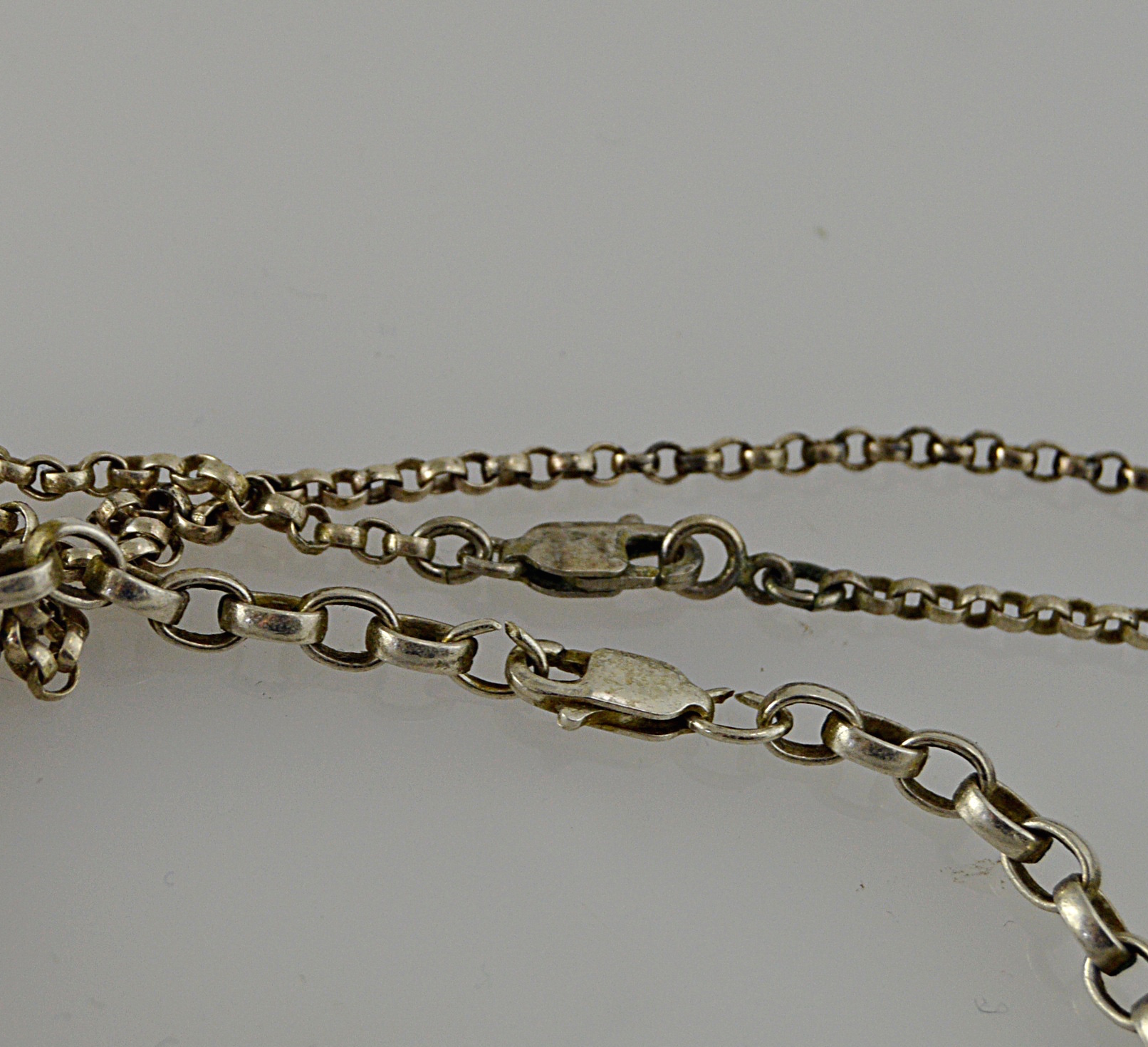 Silver Tone Reticulated Medallion Pendant Necklaces