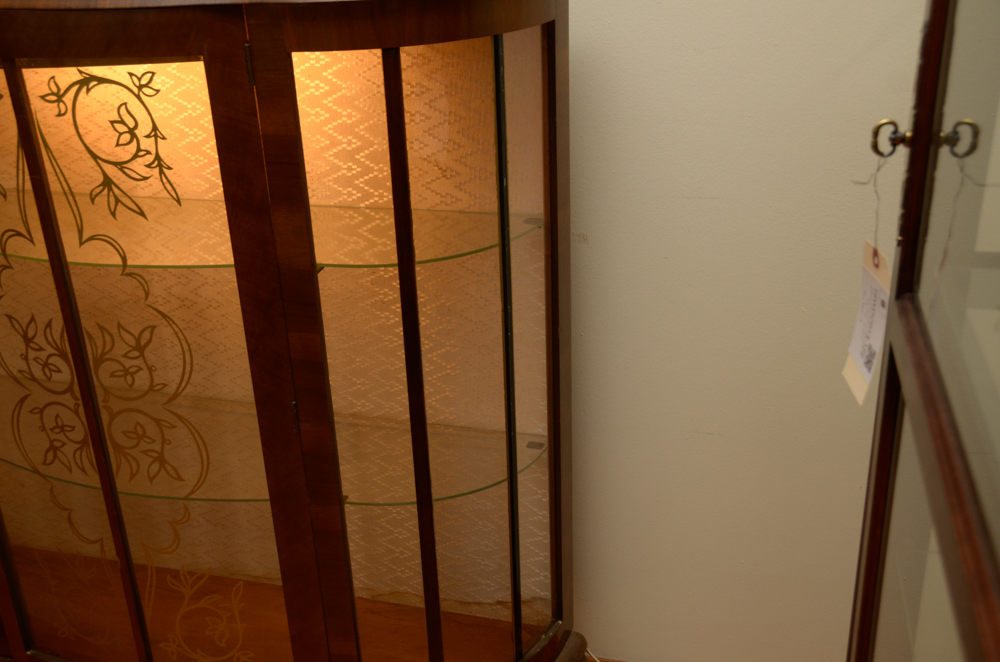 Vintage Art Deco Style Lighted Vitrine