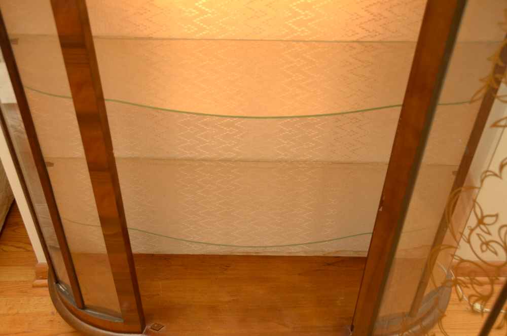 Vintage Art Deco Style Lighted Vitrine