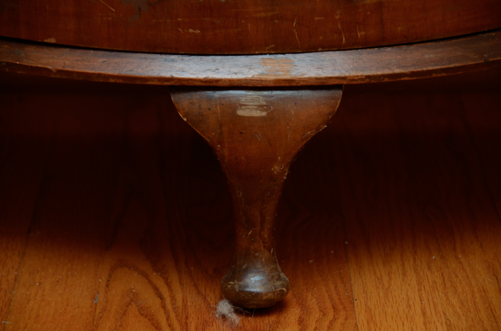 Vintage English Art Deco Walnut Display Cabinet