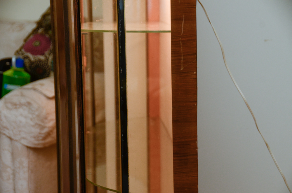 Vintage Art Deco Style Lighted Vitrine