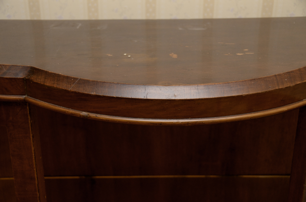 Vintage English Art Deco Walnut Display Cabinet