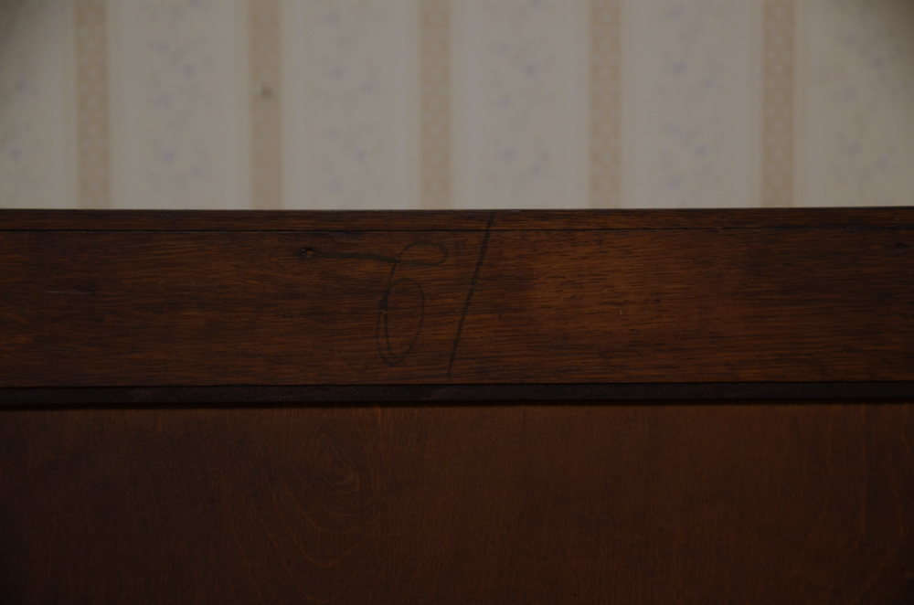 Antique Victorian Empire Style Tiger Oak Display Cabinet