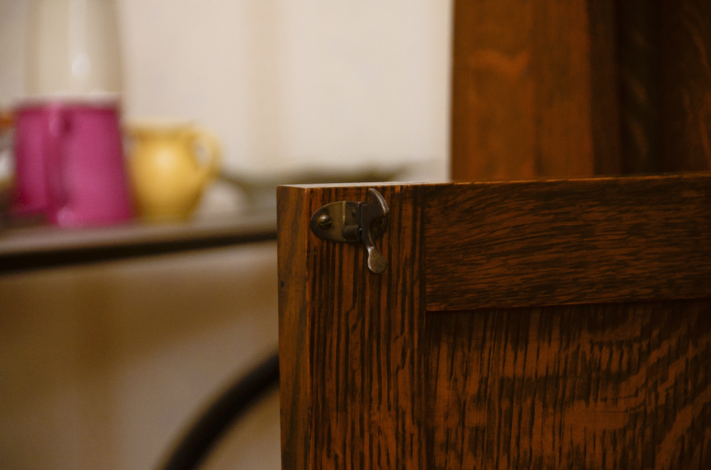 Antique Victorian Empire Style Oak Sideboard with Mirror