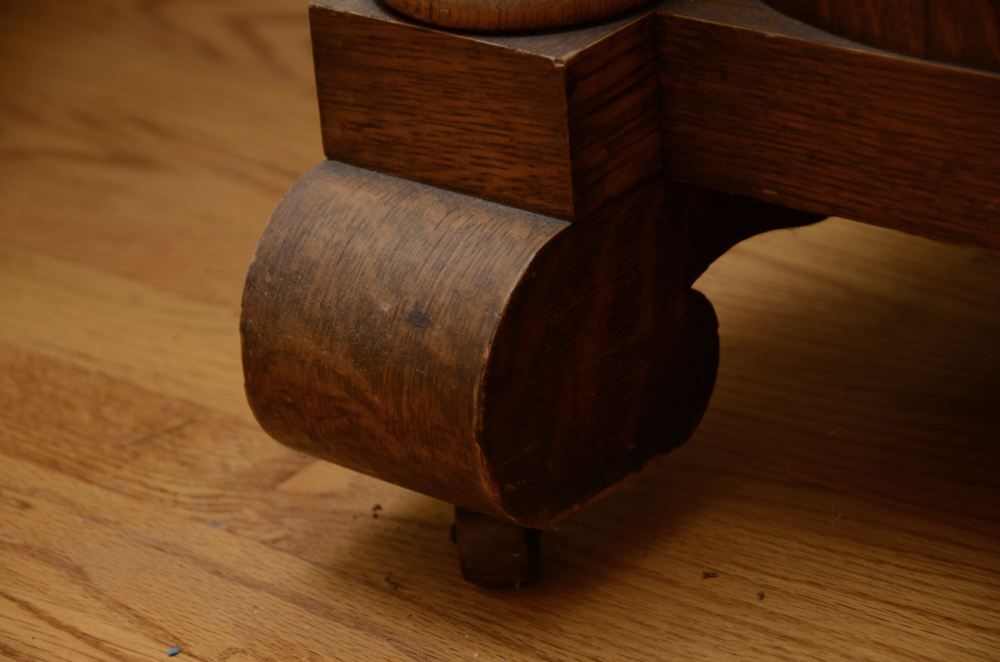 Antique Victorian Empire Style Oak Sideboard with Mirror