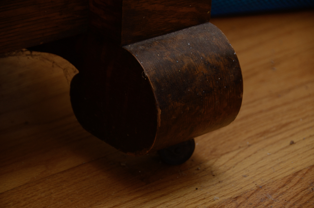 Antique Victorian Empire Style Oak Sideboard with Mirror