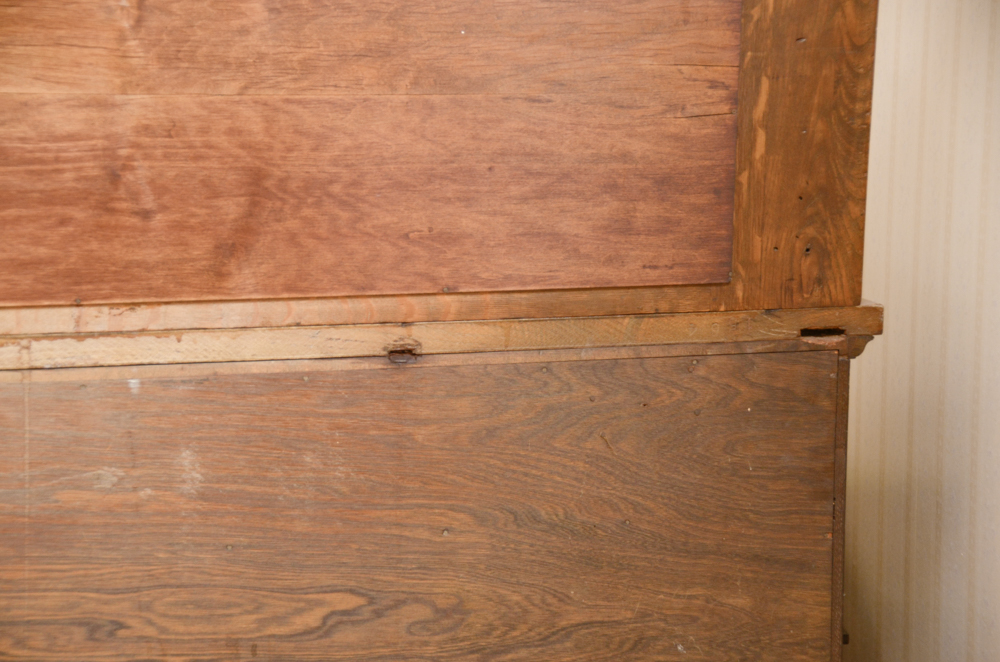 Antique Victorian Empire Style Oak Sideboard with Mirror