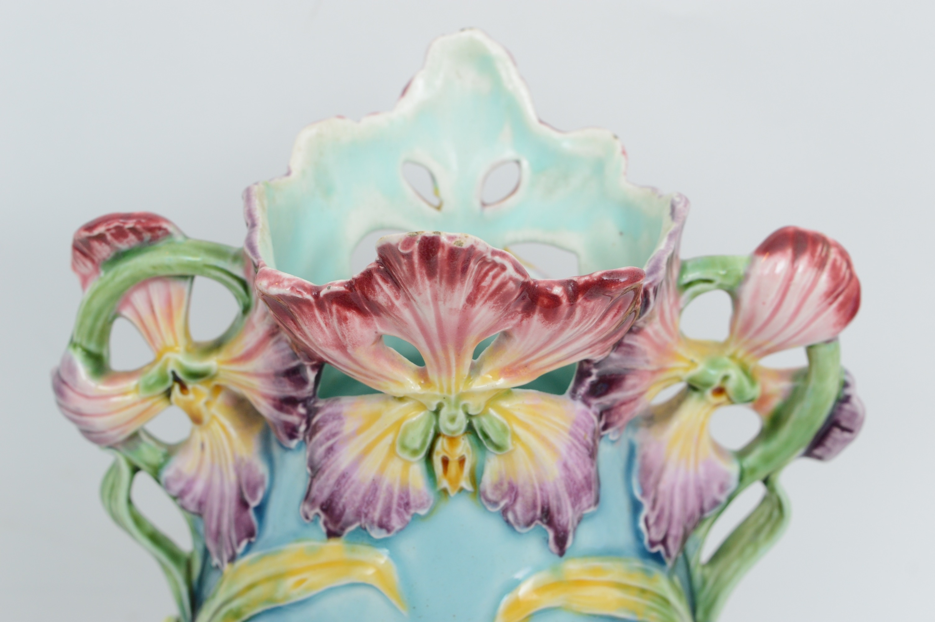 Pair of Majolica Vases