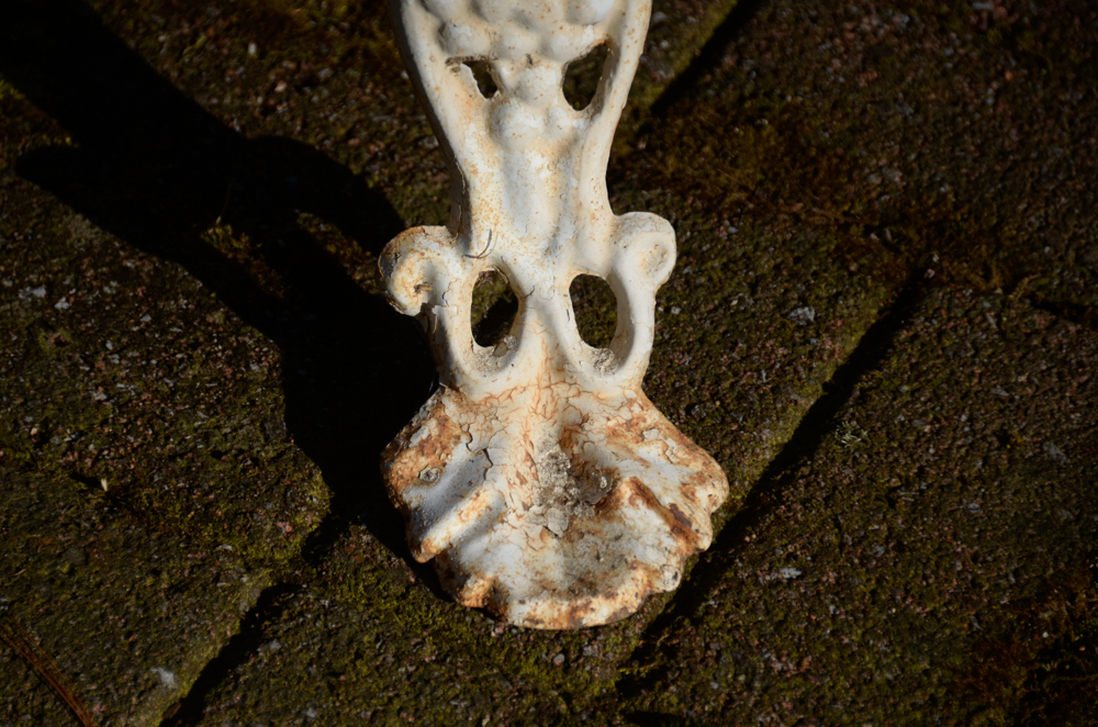 Cast Iron Bench, Armchair, Side Chair and Table