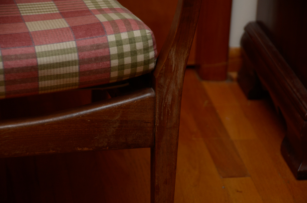 Vintage Danish Modern High Back Armchair