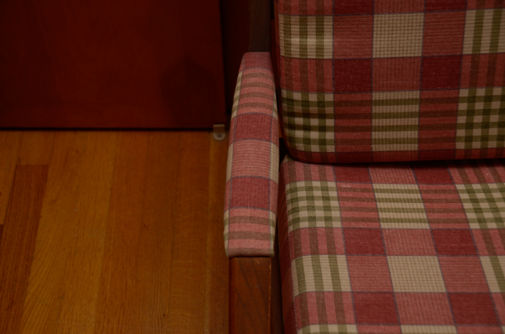 Vintage Danish Modern High Back Armchair