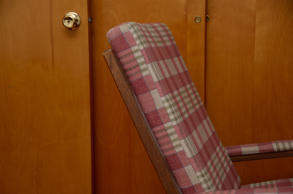 Vintage Danish Modern High Back Armchair