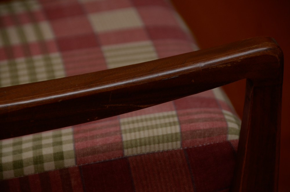 Vintage Danish Modern High Back Armchair