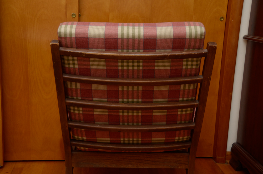 Vintage Danish Modern High Back Armchair