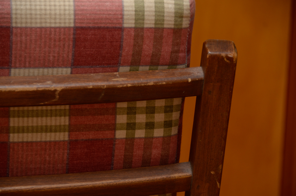 Vintage Danish Modern High Back Armchair