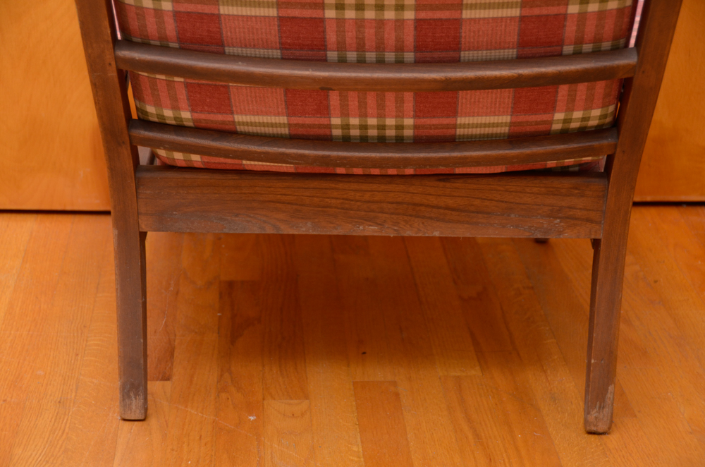 Vintage Danish Modern High Back Armchair