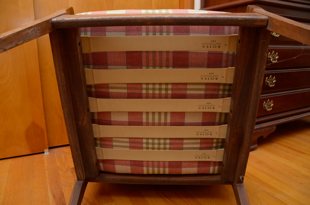 Vintage Danish Modern High Back Armchair