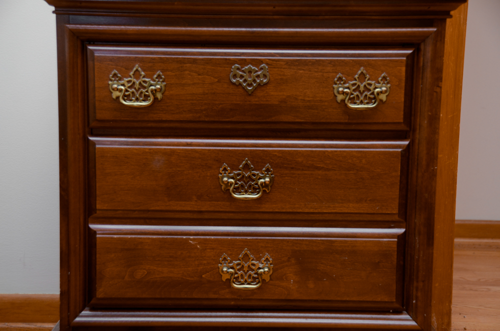 Vintage Chippendale Style Nightstands and Entertainment Console