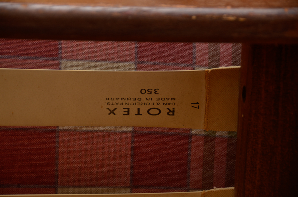 Vintage Danish Modern High Back Armchair