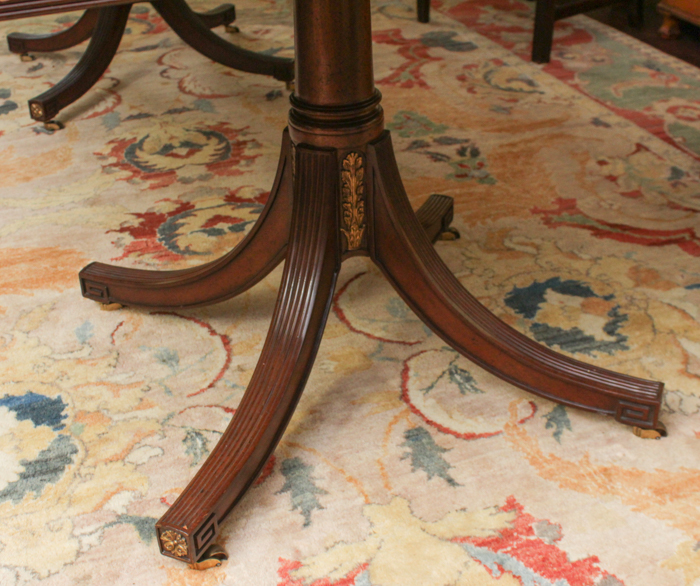 Federal Style Dining Table from Baker Furniture and Chippendale Style Chairs