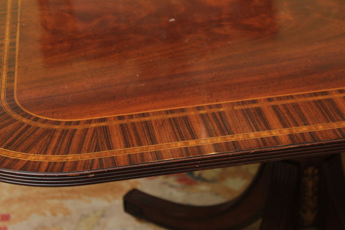 Federal Style Dining Table from Baker Furniture and Chippendale Style Chairs