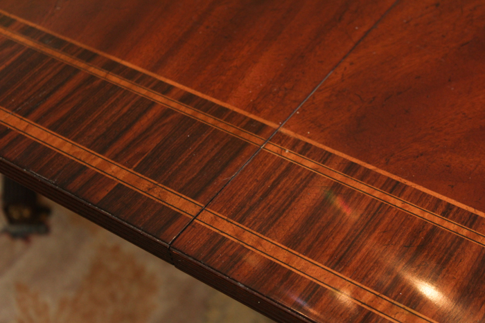 Federal Style Dining Table from Baker Furniture and Chippendale Style Chairs