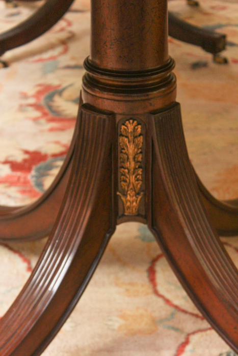 Federal Style Dining Table from Baker Furniture and Chippendale Style Chairs