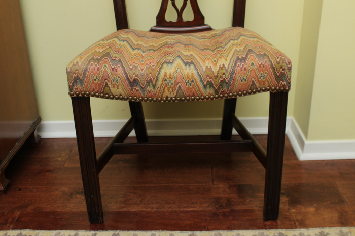 Federal Style Dining Table from Baker Furniture and Chippendale Style Chairs