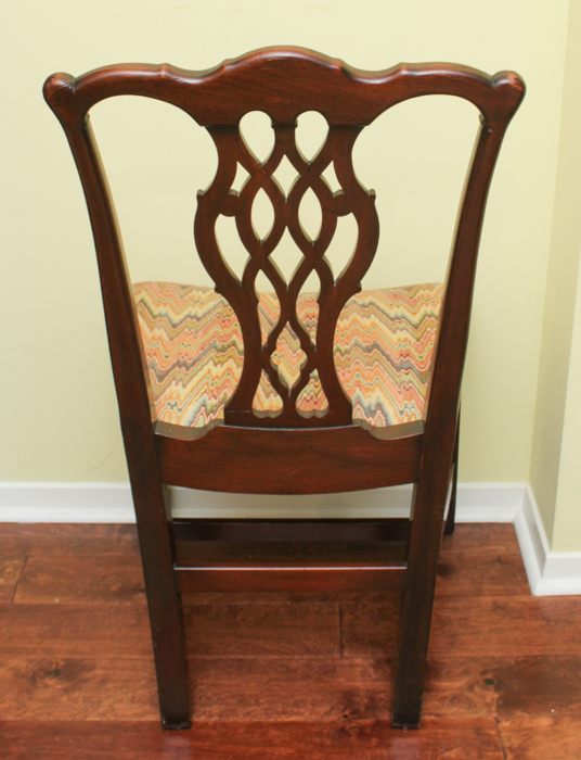 Federal Style Dining Table from Baker Furniture and Chippendale Style Chairs