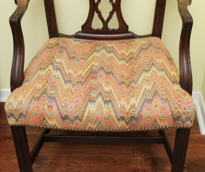 Federal Style Dining Table from Baker Furniture and Chippendale Style Chairs