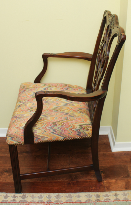 Federal Style Dining Table from Baker Furniture and Chippendale Style Chairs