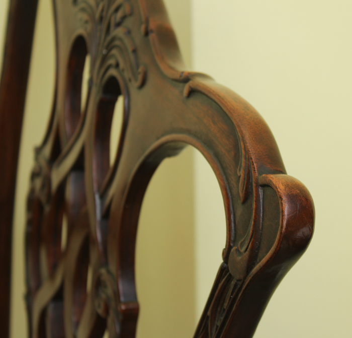 Federal Style Dining Table from Baker Furniture and Chippendale Style Chairs