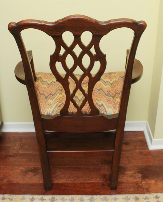 Federal Style Dining Table from Baker Furniture and Chippendale Style Chairs