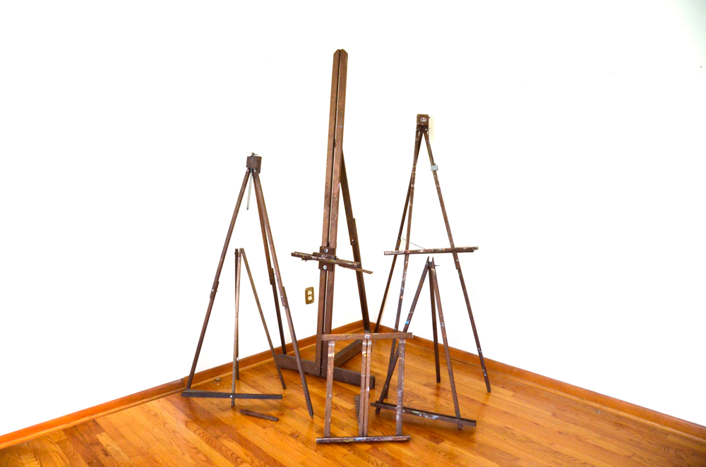 Set of Four Vintage Wooden Easels Including Anco Bilt