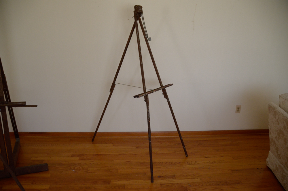 Set of Four Vintage Wooden Easels Including Anco Bilt