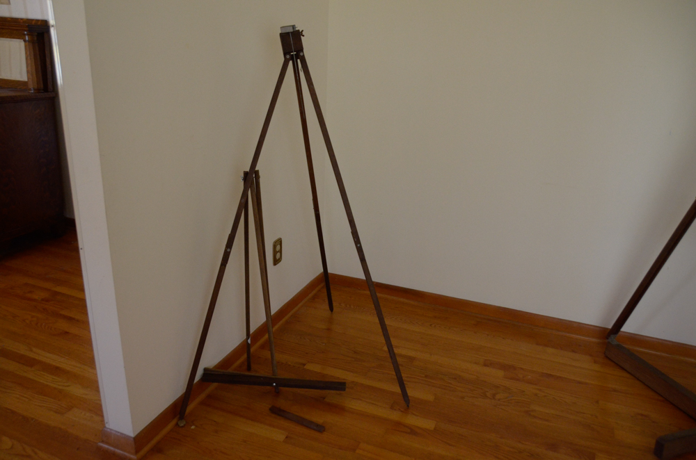 Set of Four Vintage Wooden Easels Including Anco Bilt
