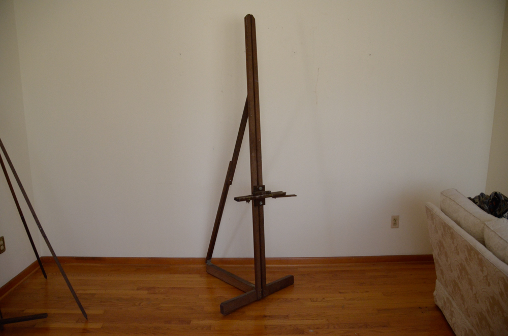 Set of Four Vintage Wooden Easels Including Anco Bilt