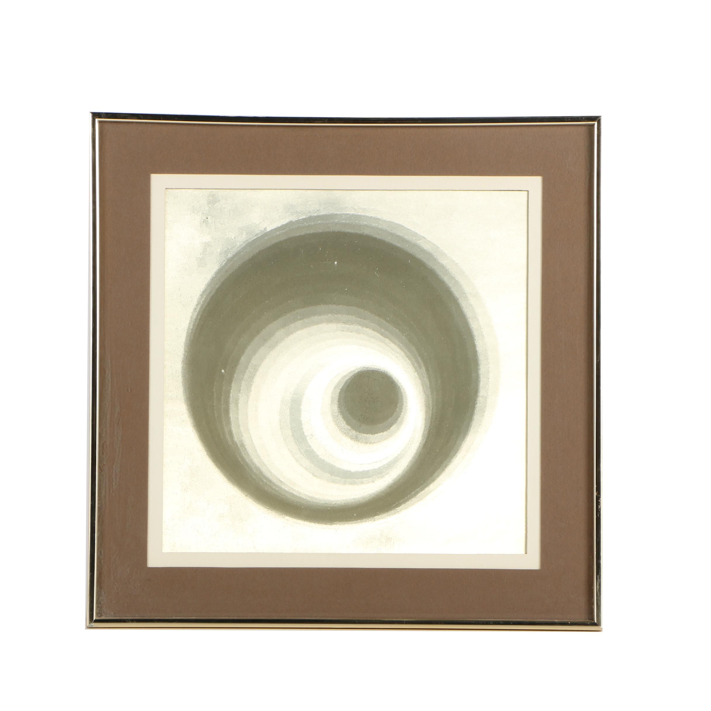 Manifestations Inc. Vintage Gold Tone Foil Print