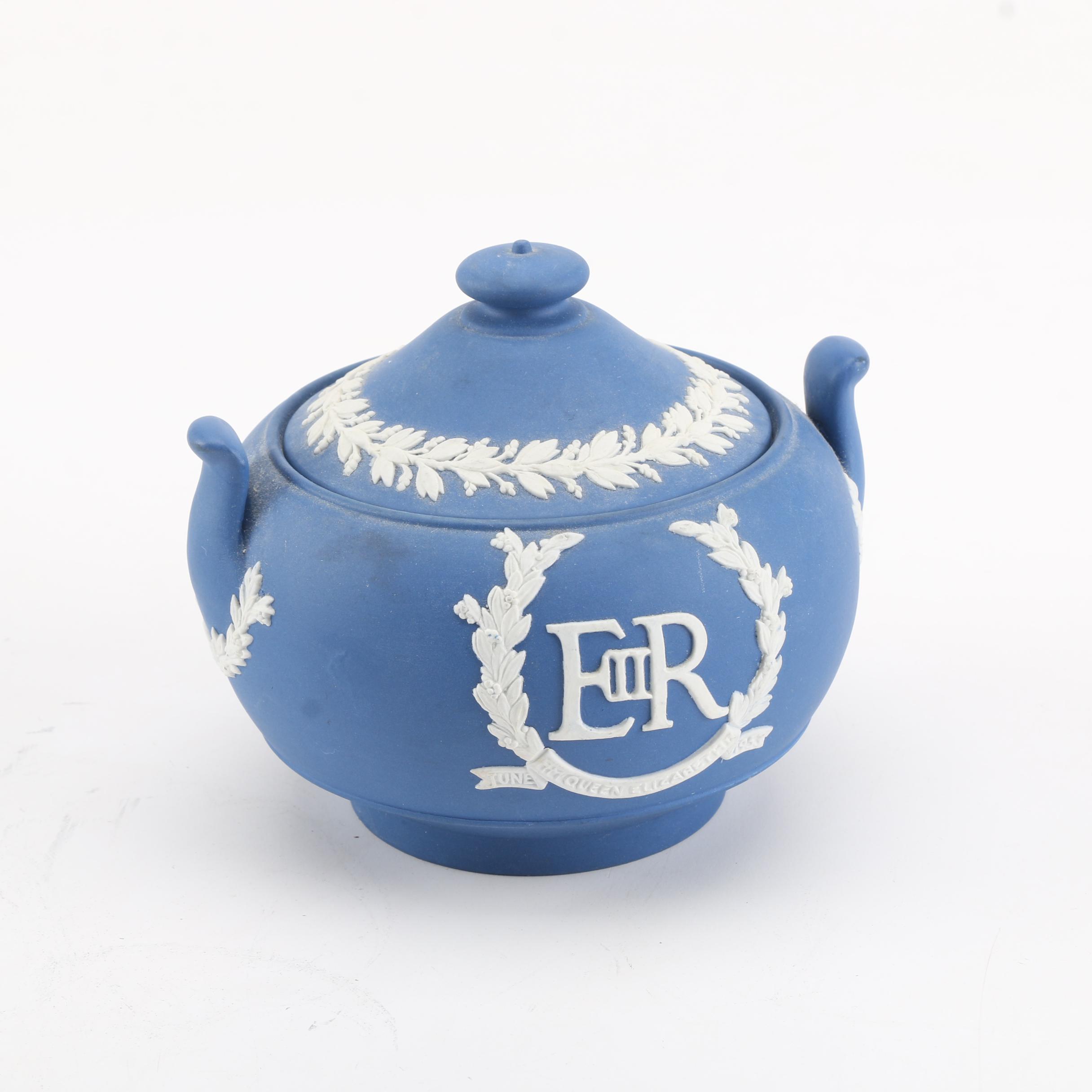 Limited Edition Queen Elizabeth II Wedgwood Royal Blue Jasperware, 1953
