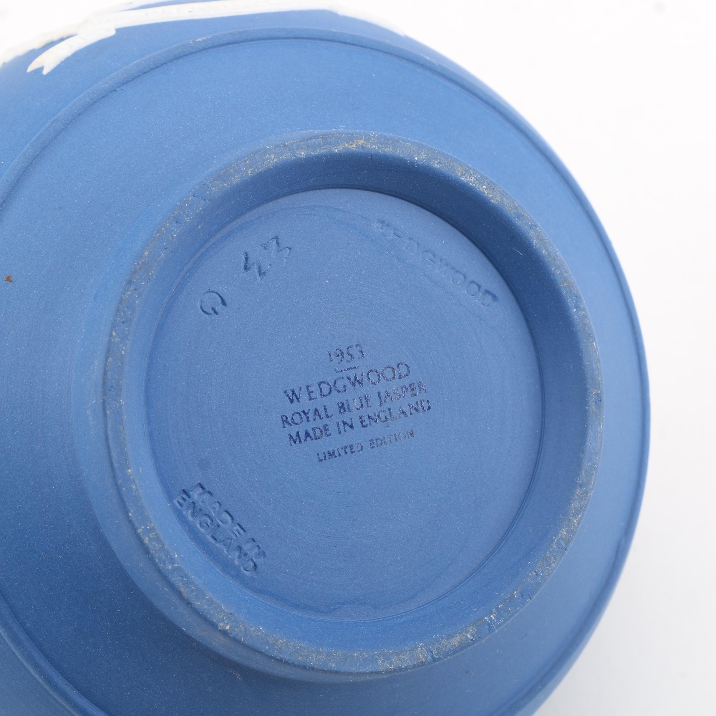 Limited Edition Queen Elizabeth II Wedgwood Royal Blue Jasperware, 1953