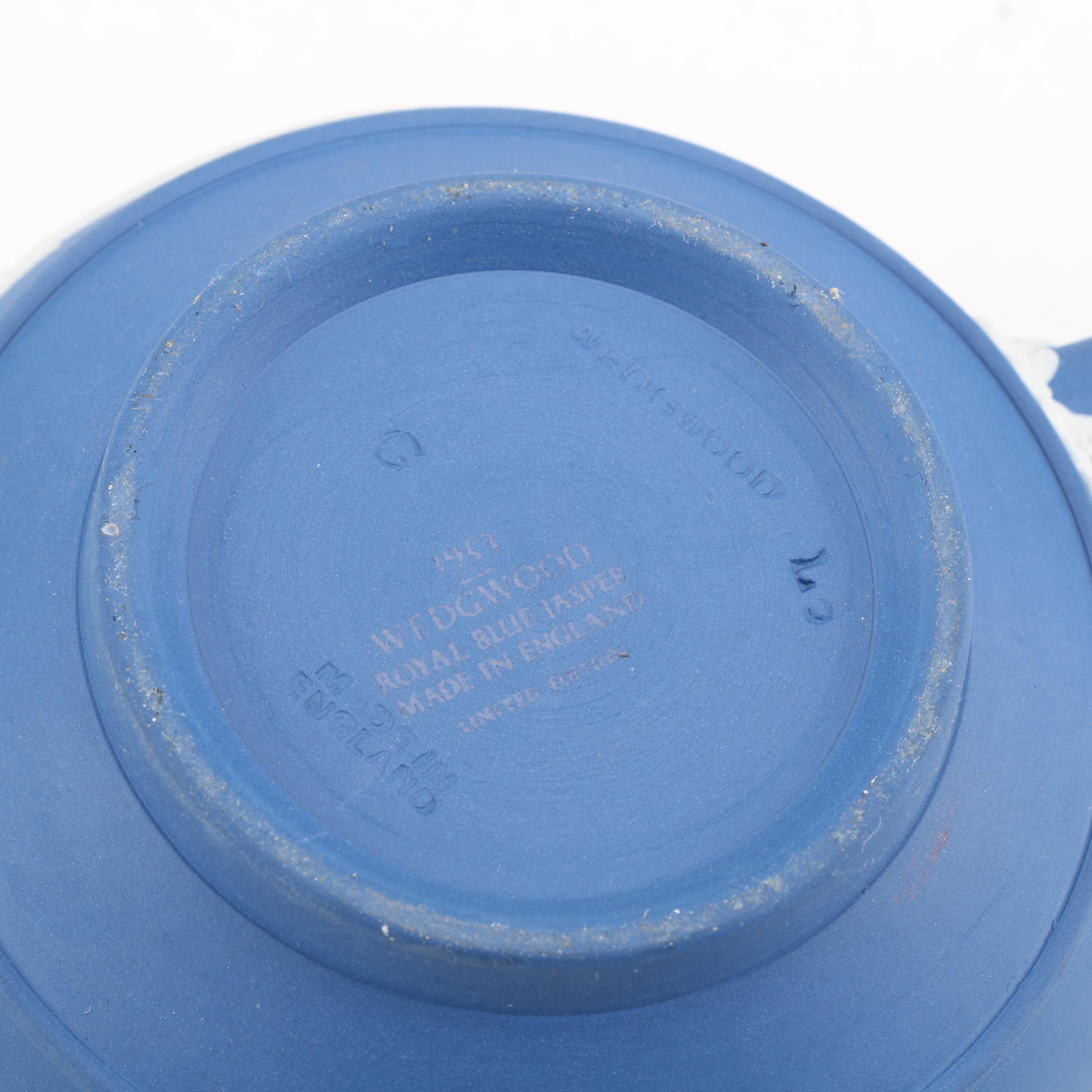 Limited Edition Queen Elizabeth II Wedgwood Royal Blue Jasperware, 1953
