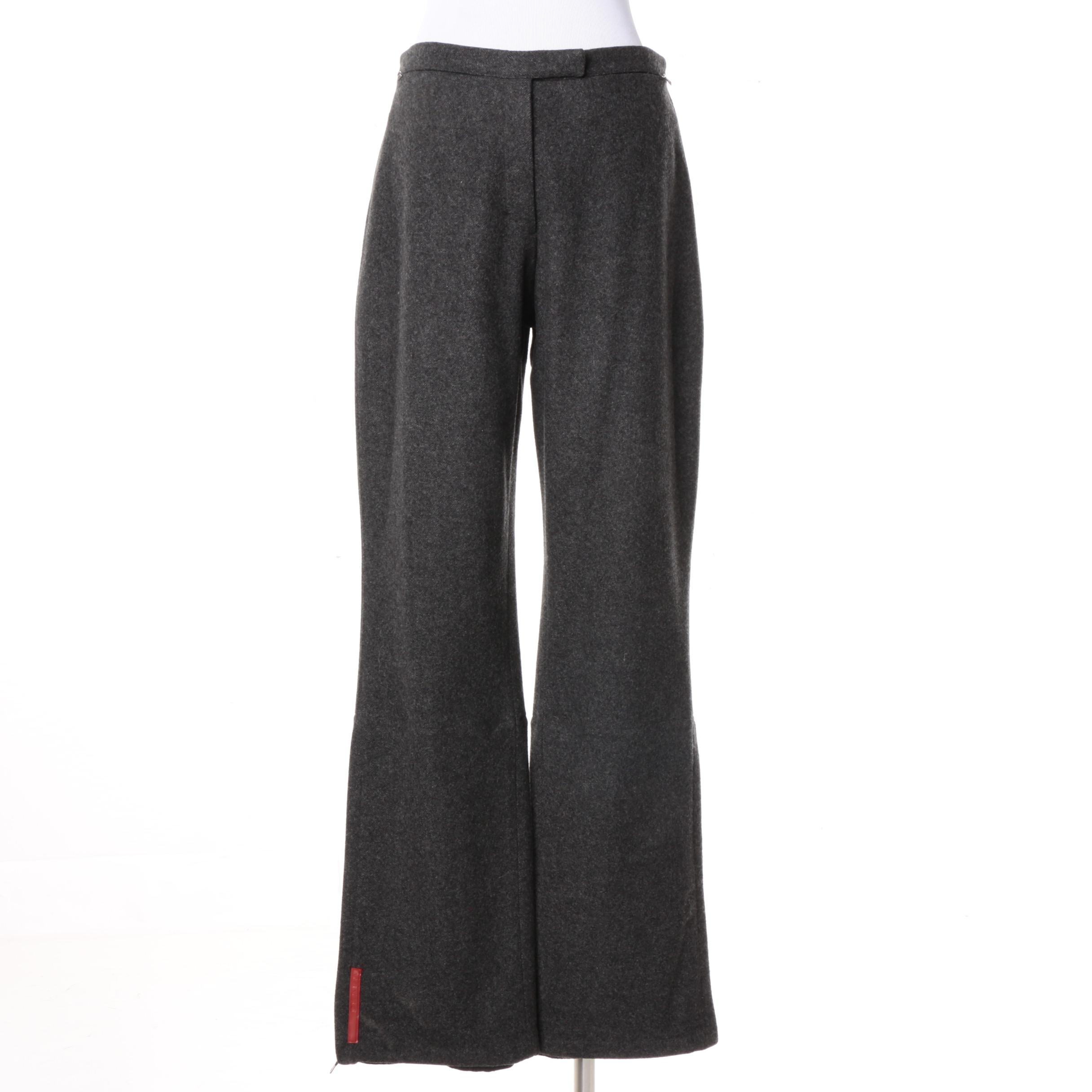 Women's Prada Grey Wool Pants