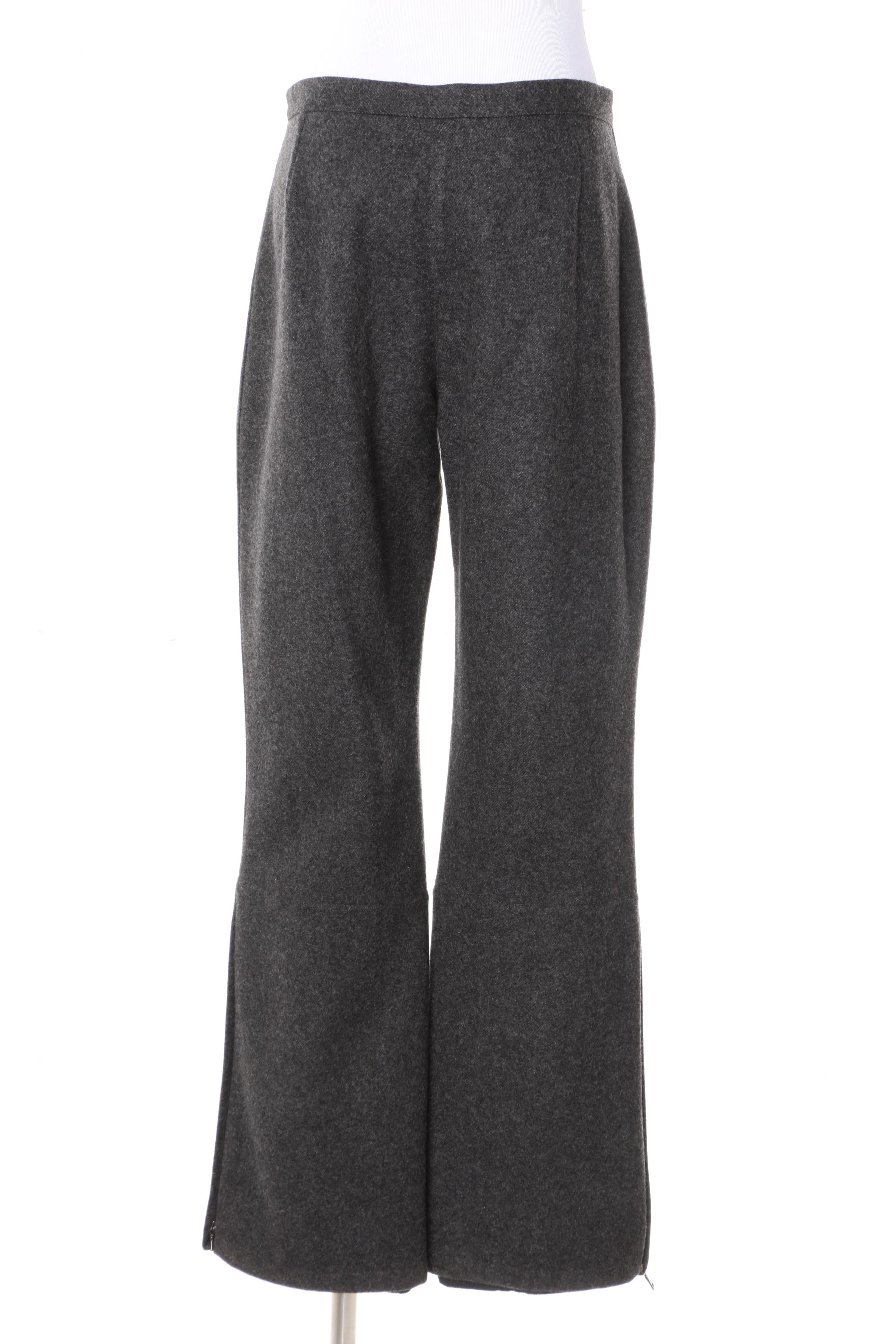 Women's Prada Grey Wool Pants