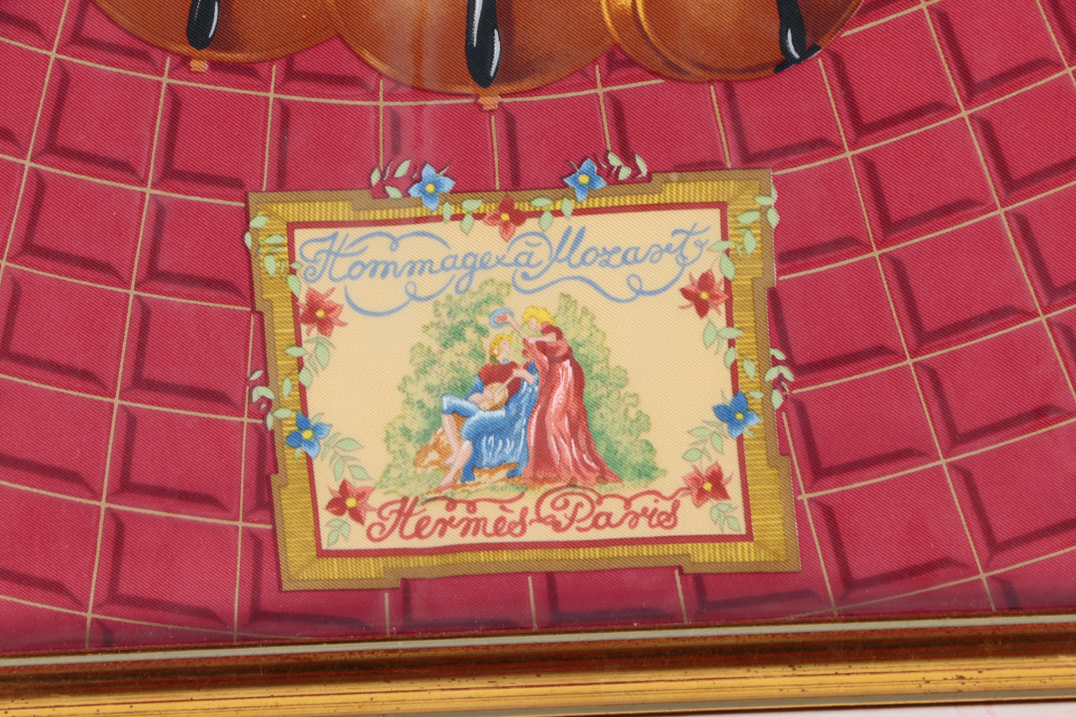 Vintage Silk Scarf Designed after Julie Abadie "Hommage a Mozart"