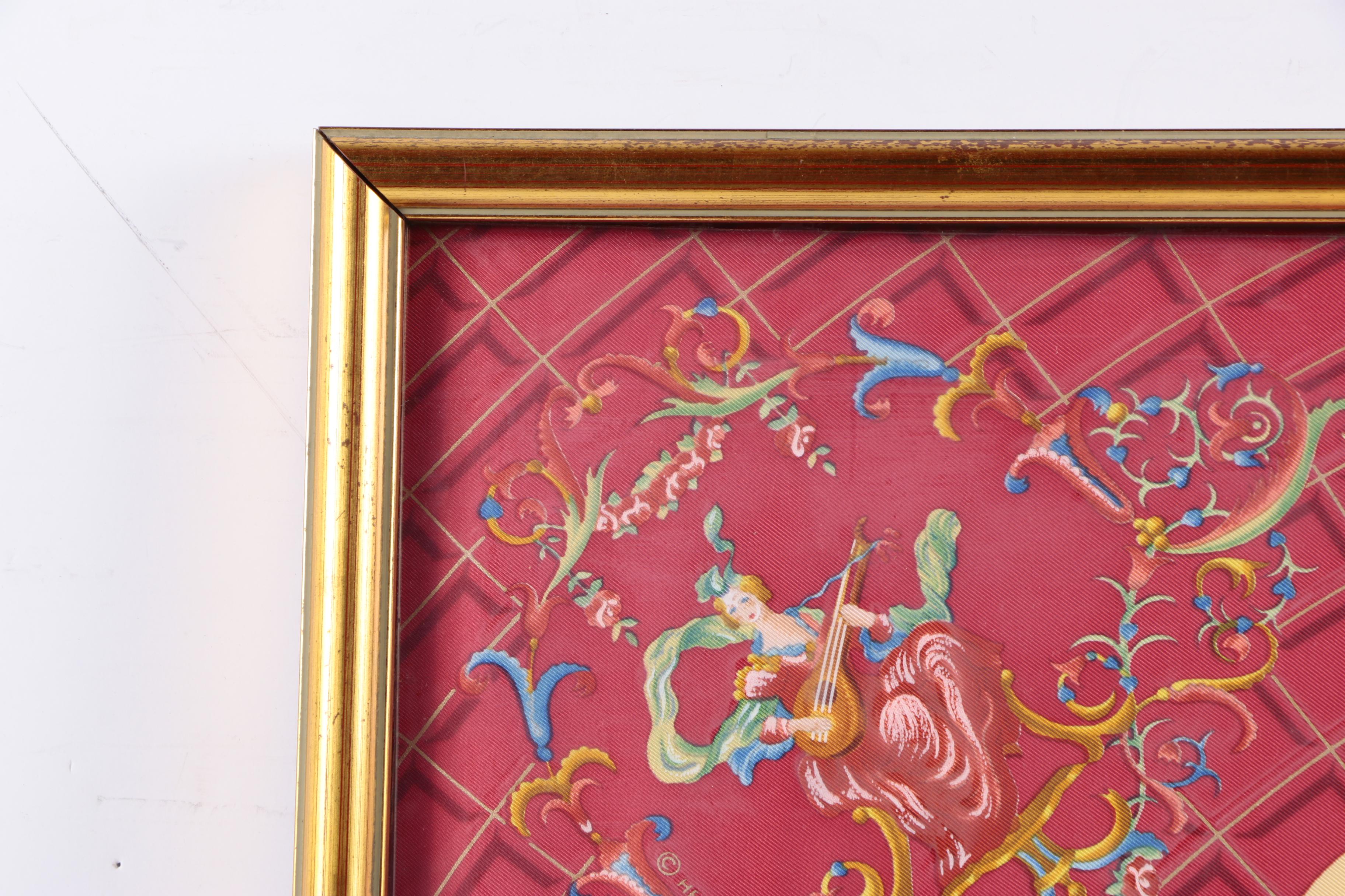 Vintage Silk Scarf Designed after Julie Abadie "Hommage a Mozart"