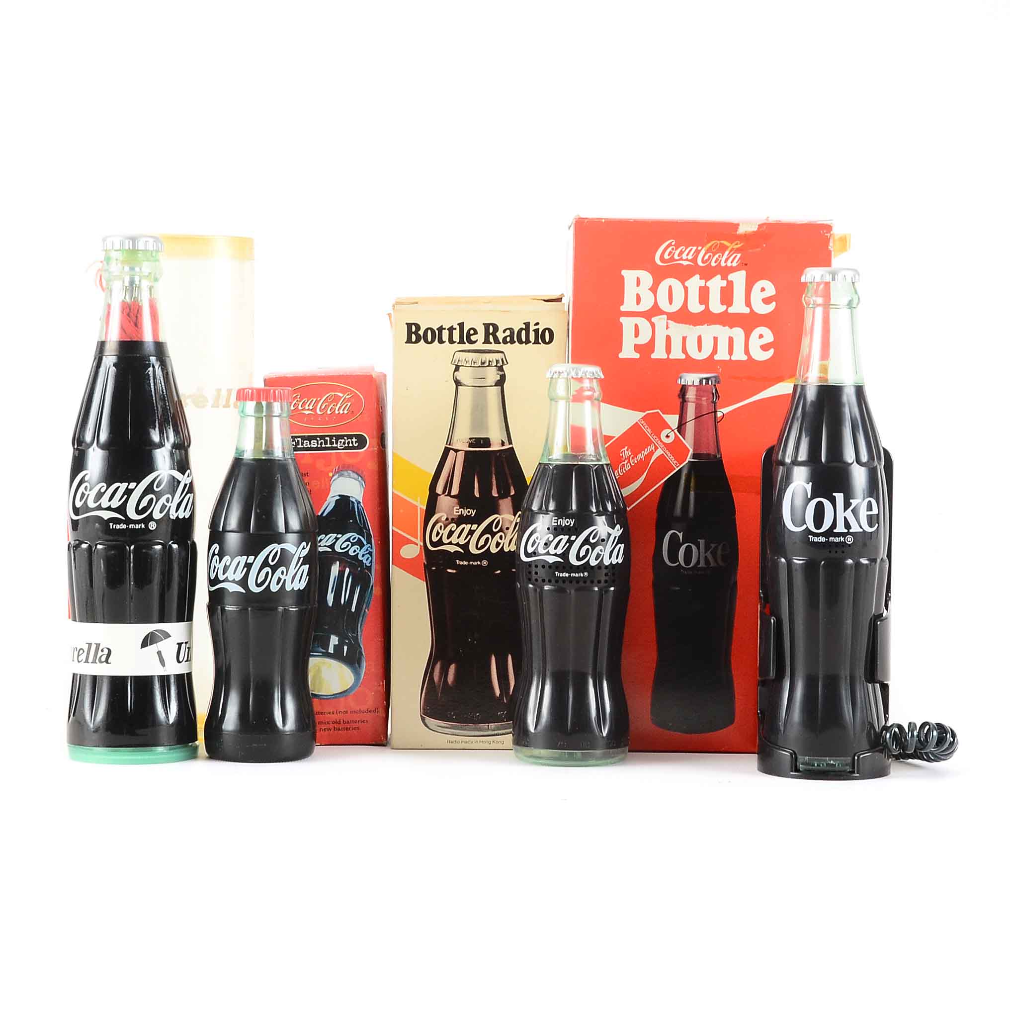 Coke Phone, Flashlight, Radio and An Umbrella