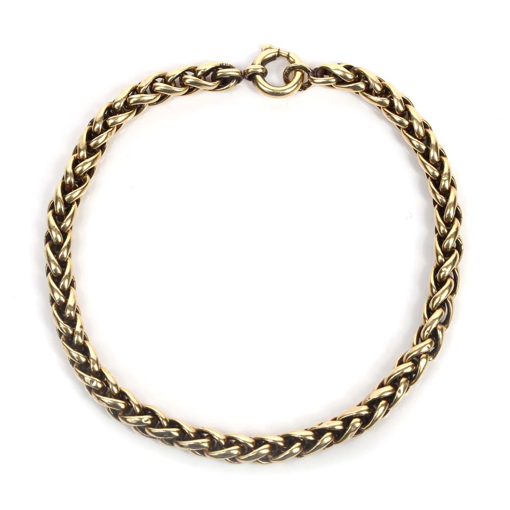 18K Yellow Gold Braided Bracelet